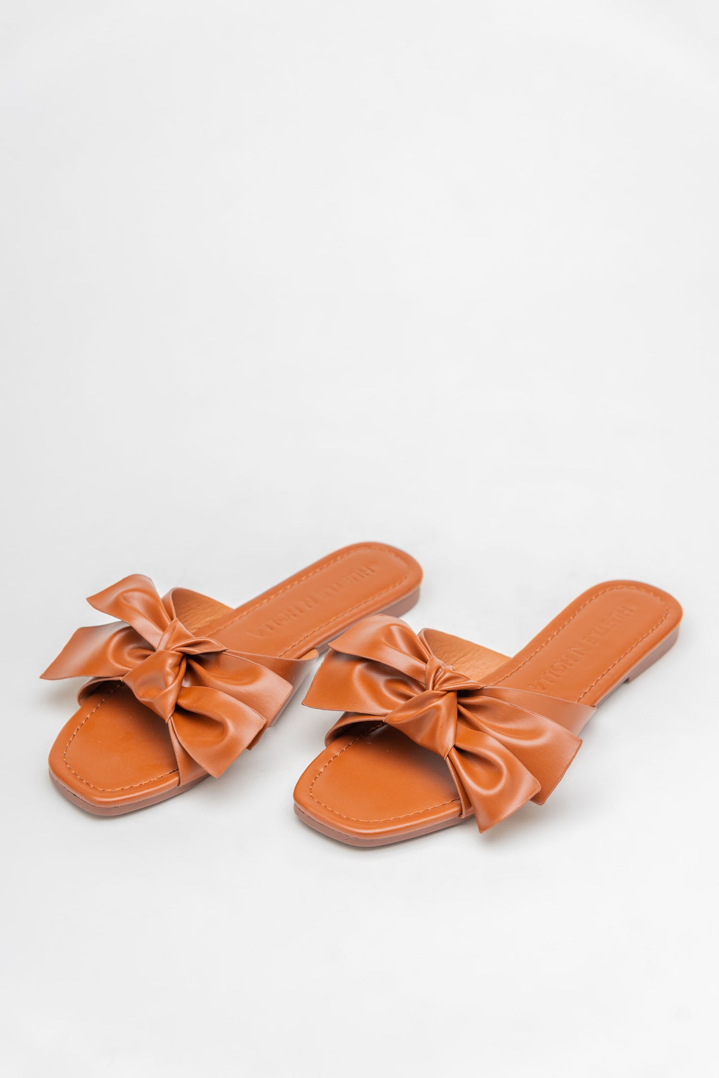 Brown Bow-Knot Detail Flats