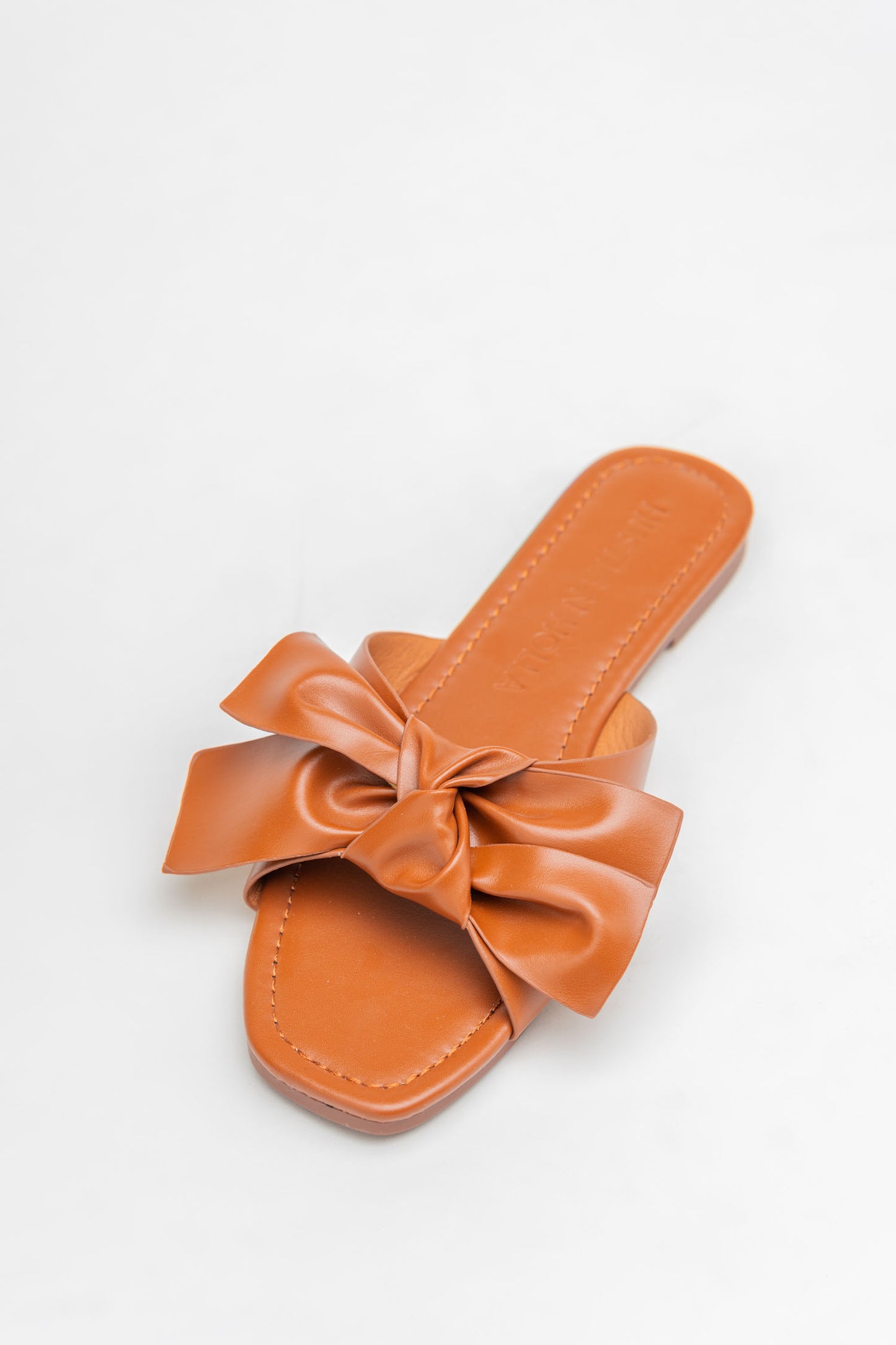 Brown Bow-Knot Detail Flats