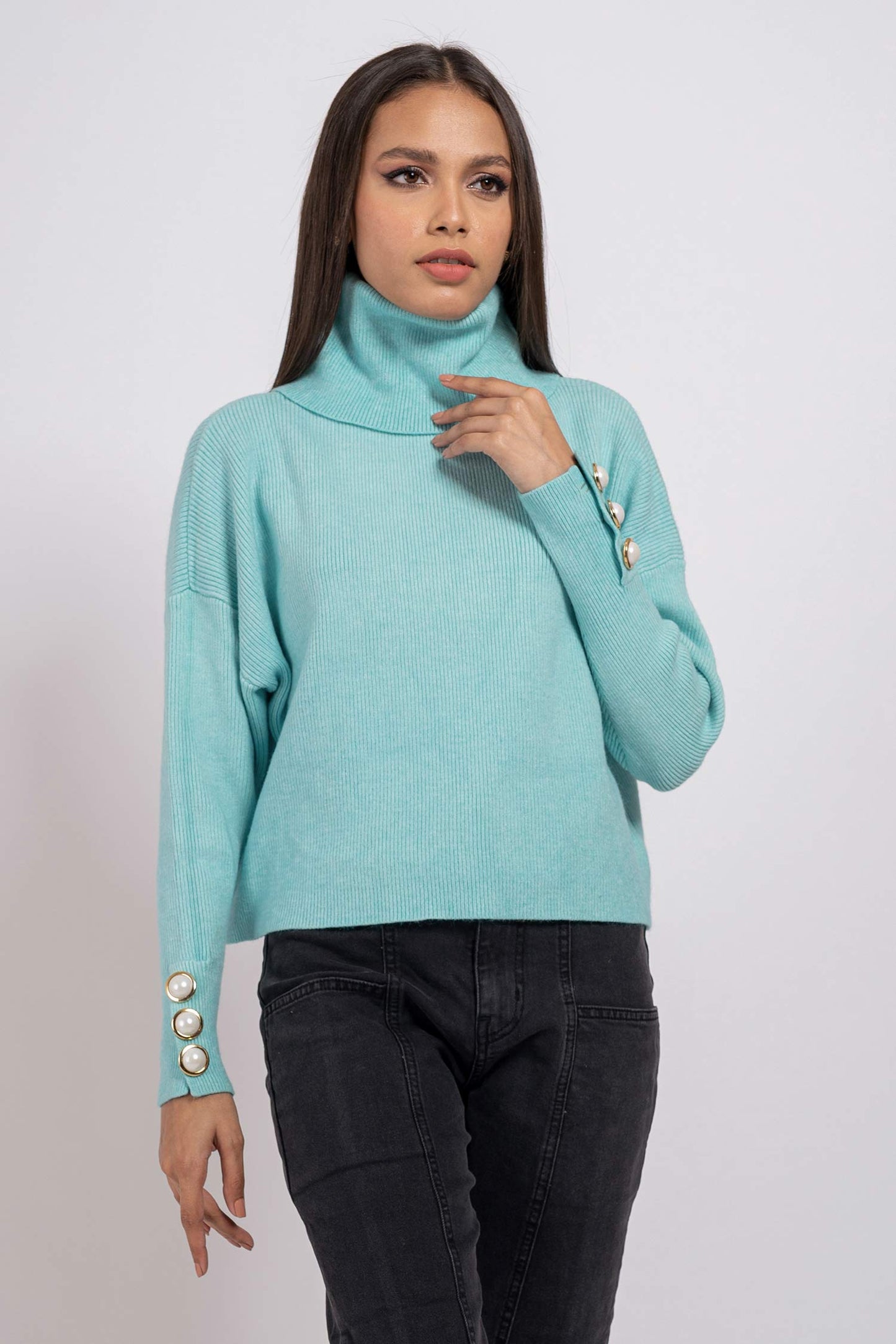 Gemma Light Blue Jumper - Hustle N Holla