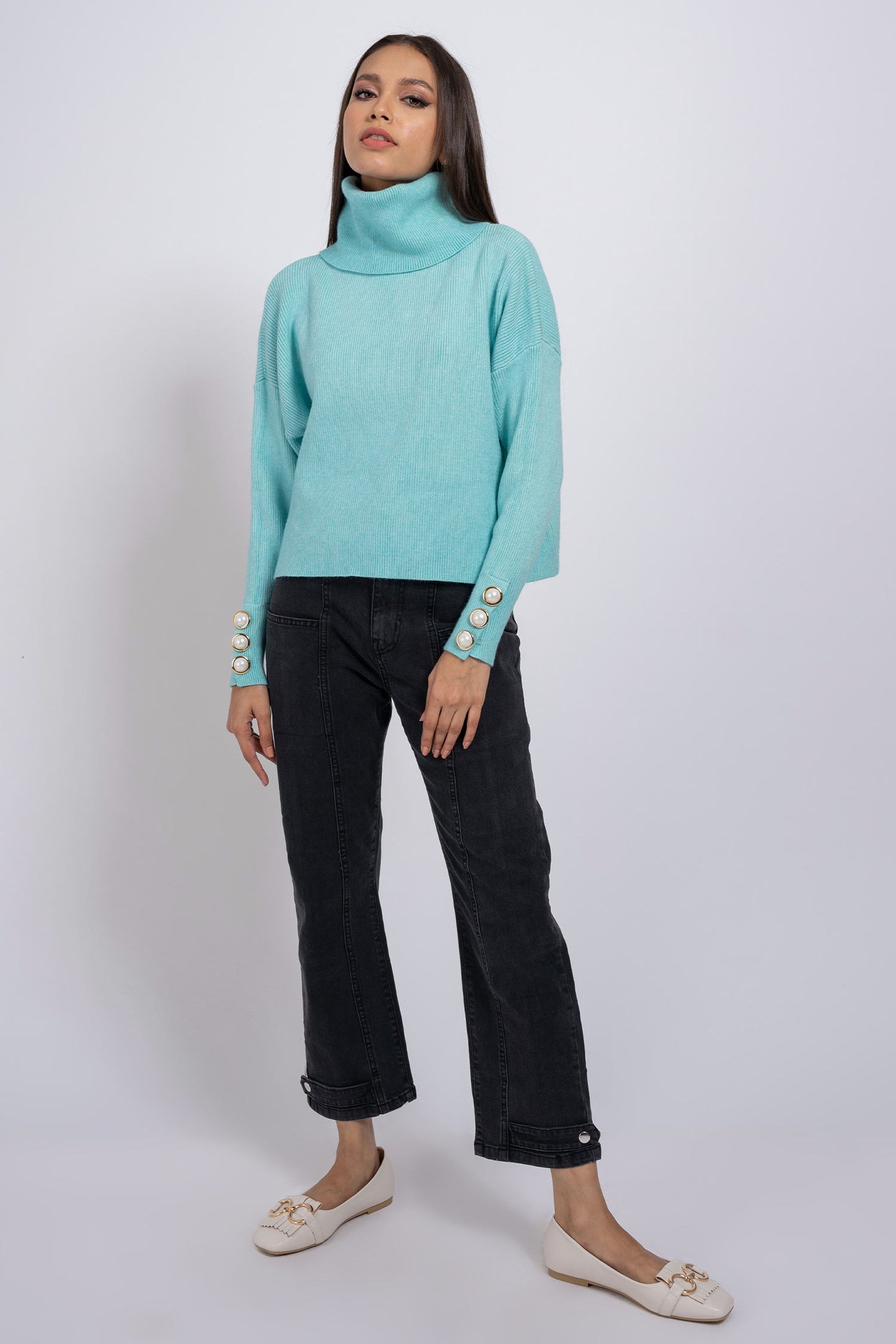 Gemma Light Blue Jumper - Hustle N Holla