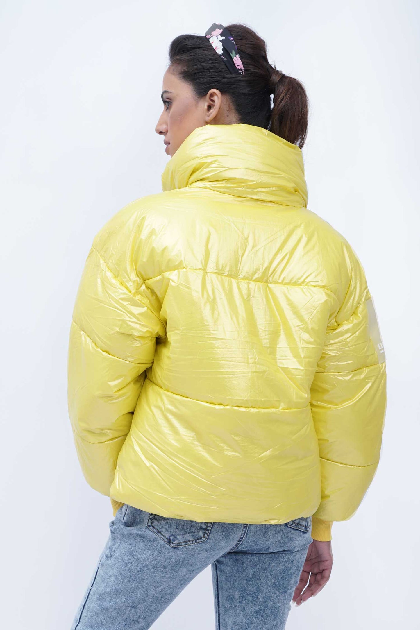 Yellow Quilted Zipper Jacket - Hustle N Holla