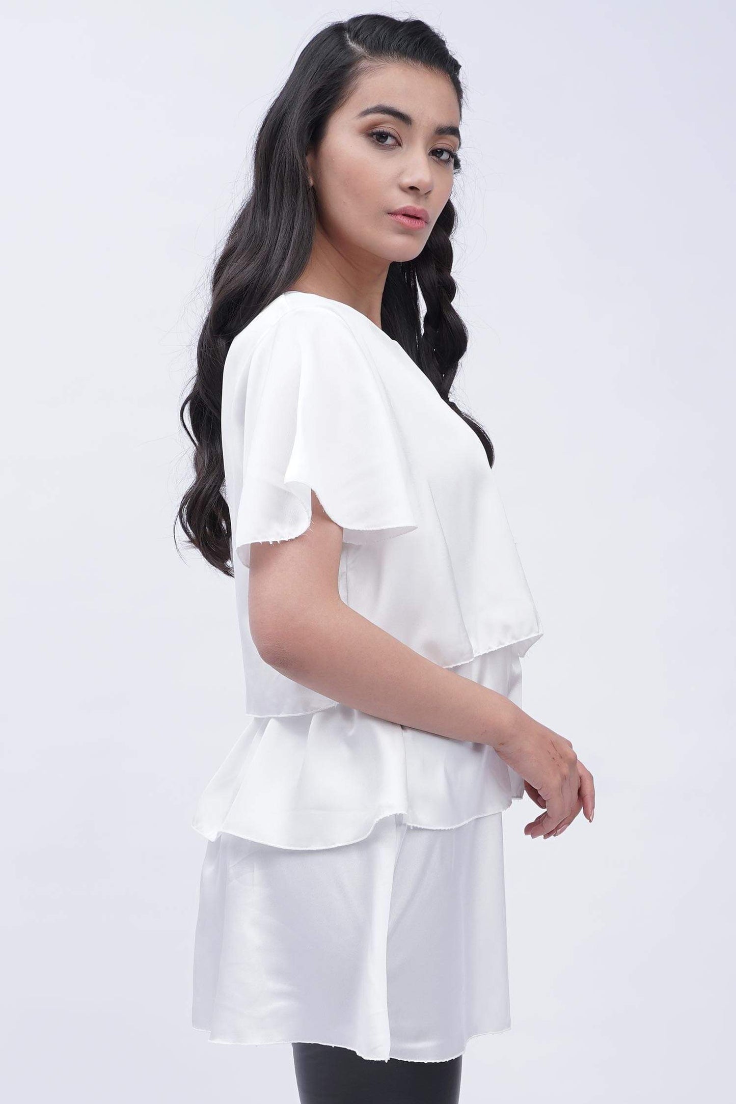 HNH White Vivian Top - Hustle N Holla