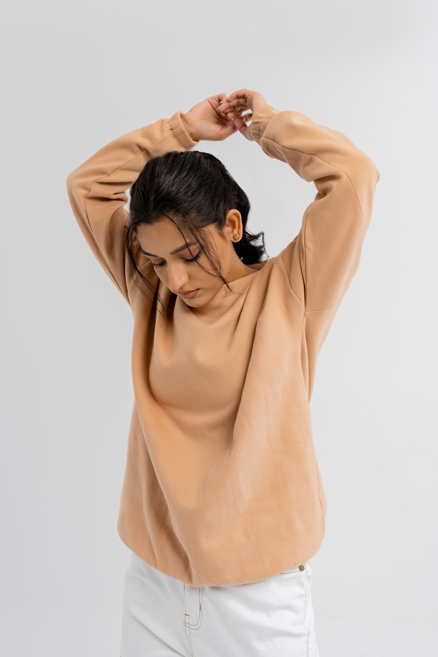 Beige Relax Fit Sweatshirt