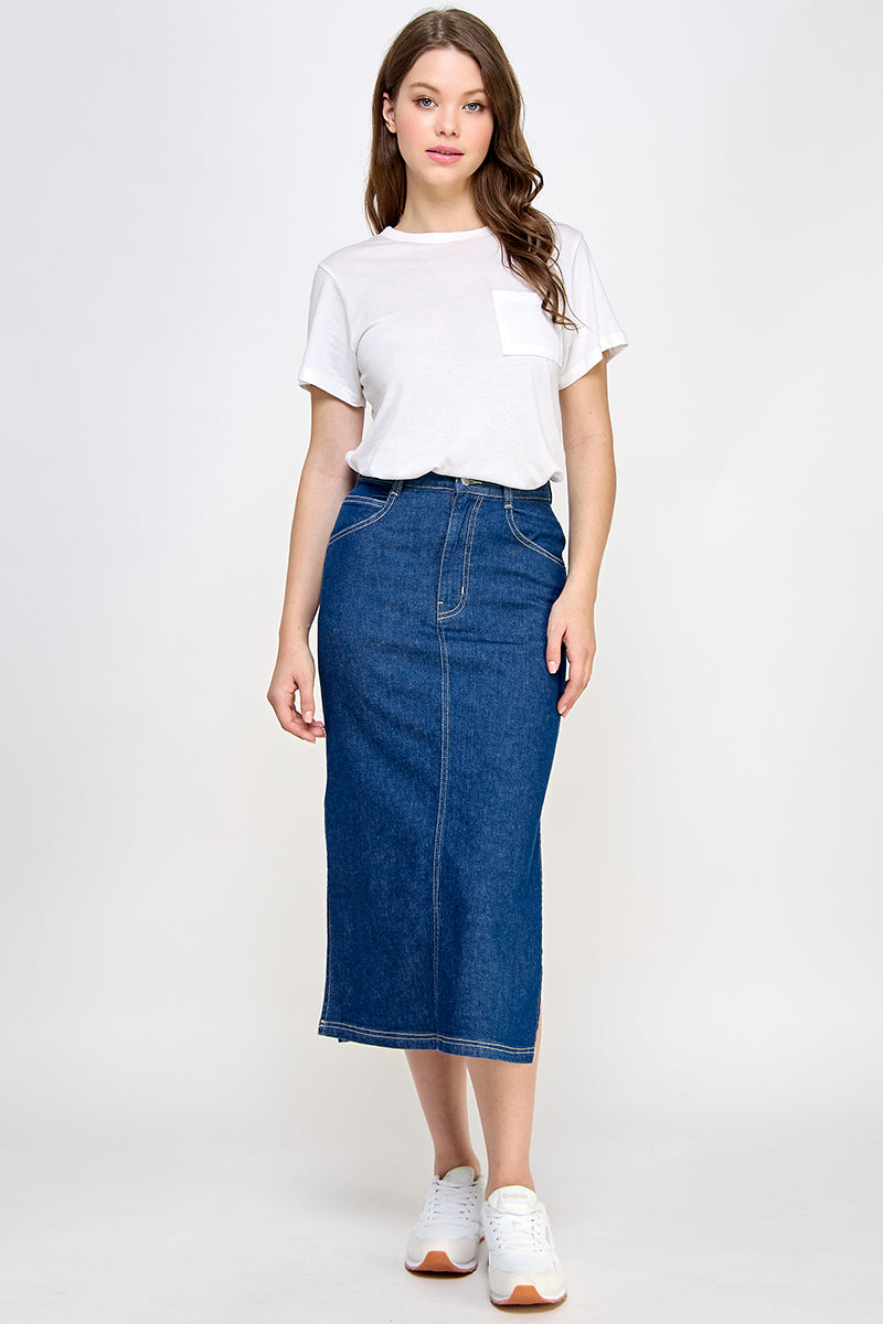 Natalie Denim Skirt - Hustle N Holla