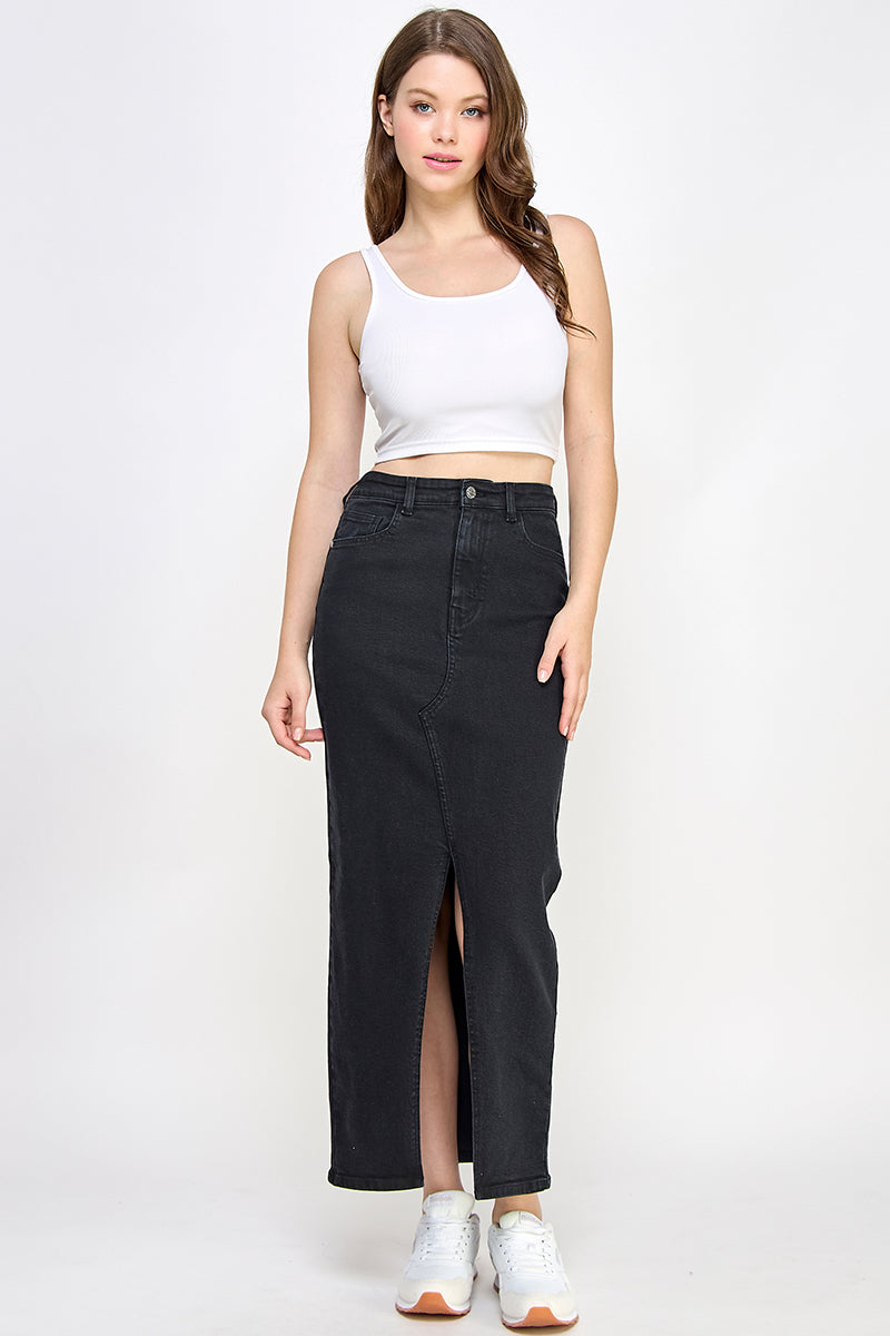 Black Denim Skirt - Hustle N Holla