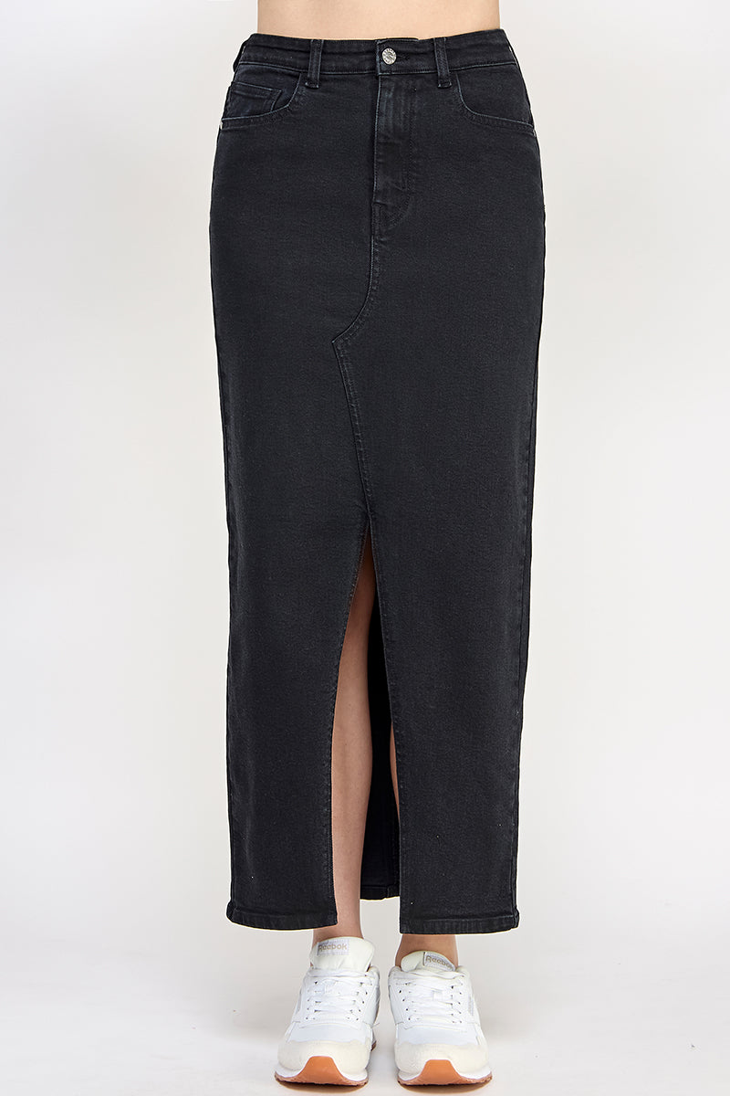 Black Denim Skirt - Hustle N Holla
