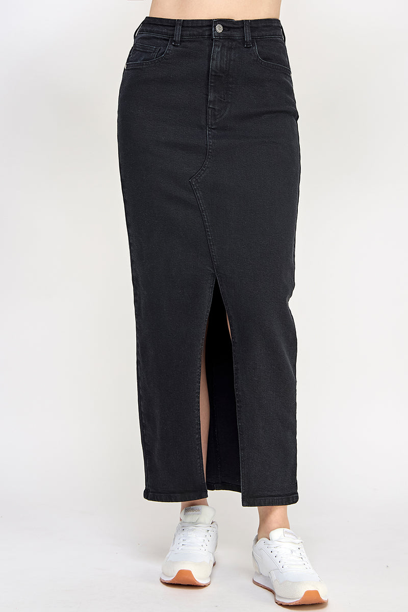 Black Denim Skirt - Hustle N Holla