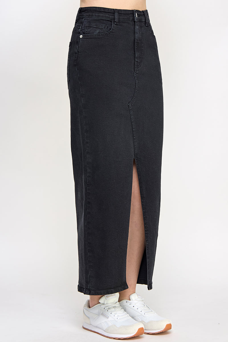 Black Denim Skirt - Hustle N Holla