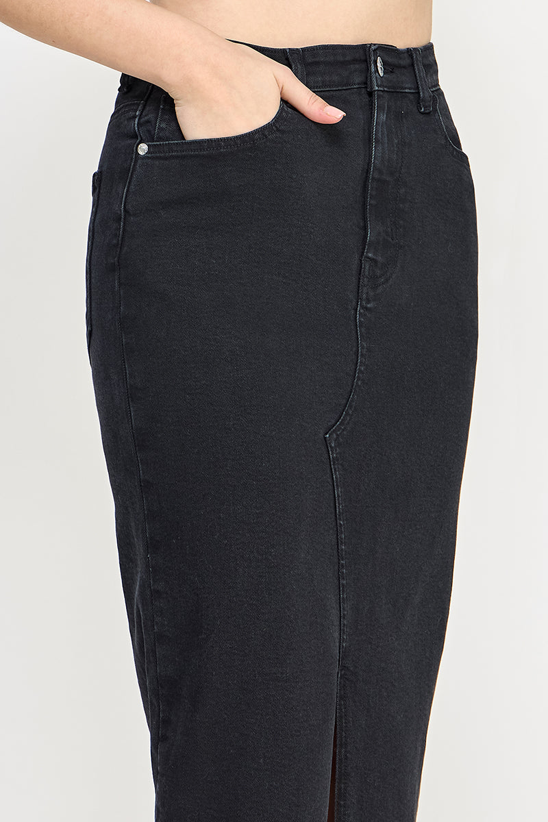 Black Denim Skirt - Hustle N Holla