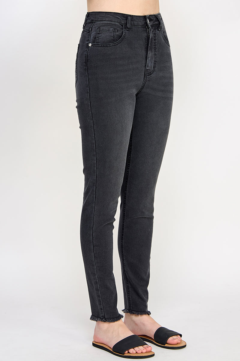 Black Washed Skinny Jeans - Hustle N Holla