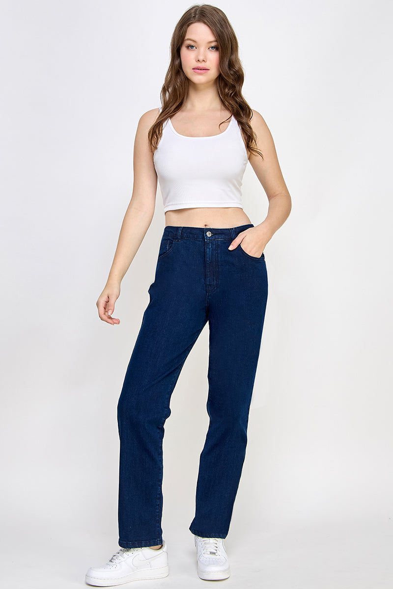 Indigo Blue Straight Jeans - Hustle N Holla