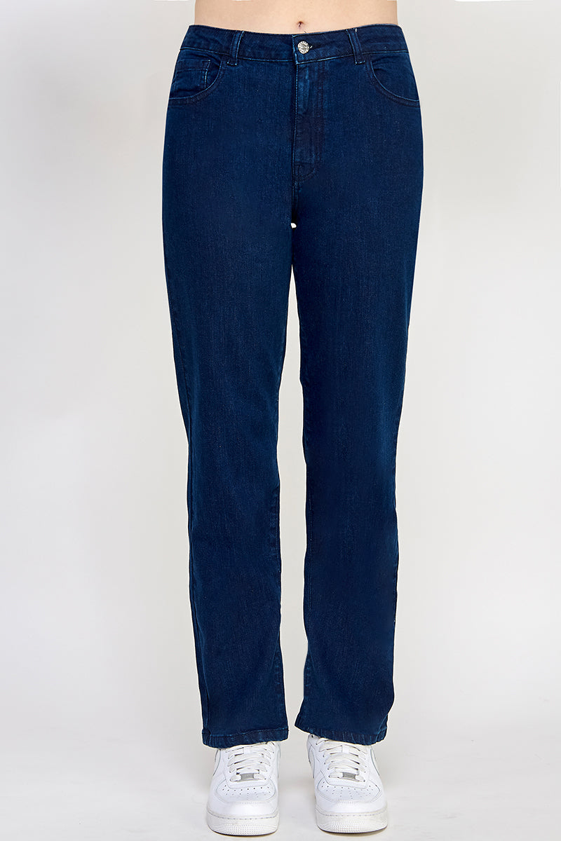 Indigo Blue Straight Jeans - Hustle N Holla