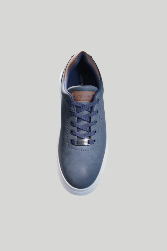 Navy Suede Low Top Sneakers - Hustle N Holla