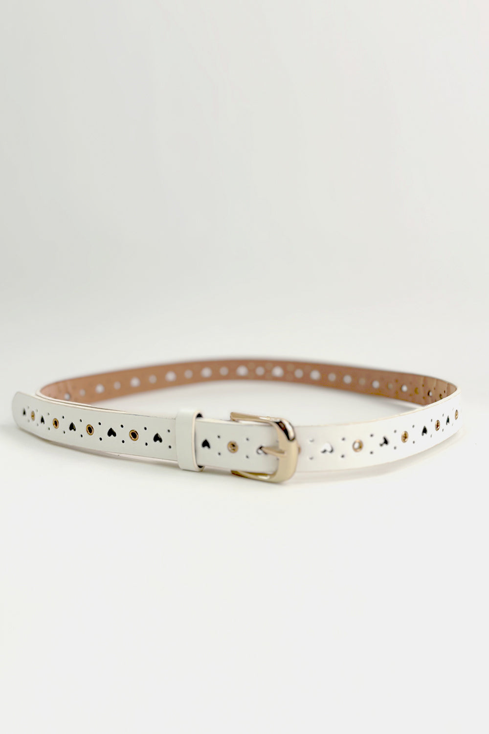 White Faux Leather Minor Fault Belt - Hustle N Holla