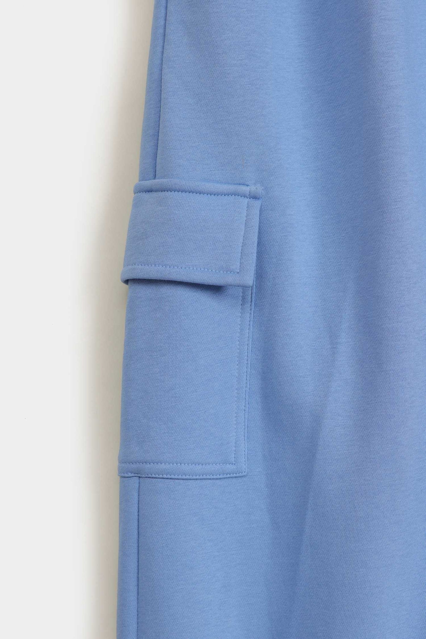 Blue Straight Fit Chambray Sweatpants - Hustle N Holla