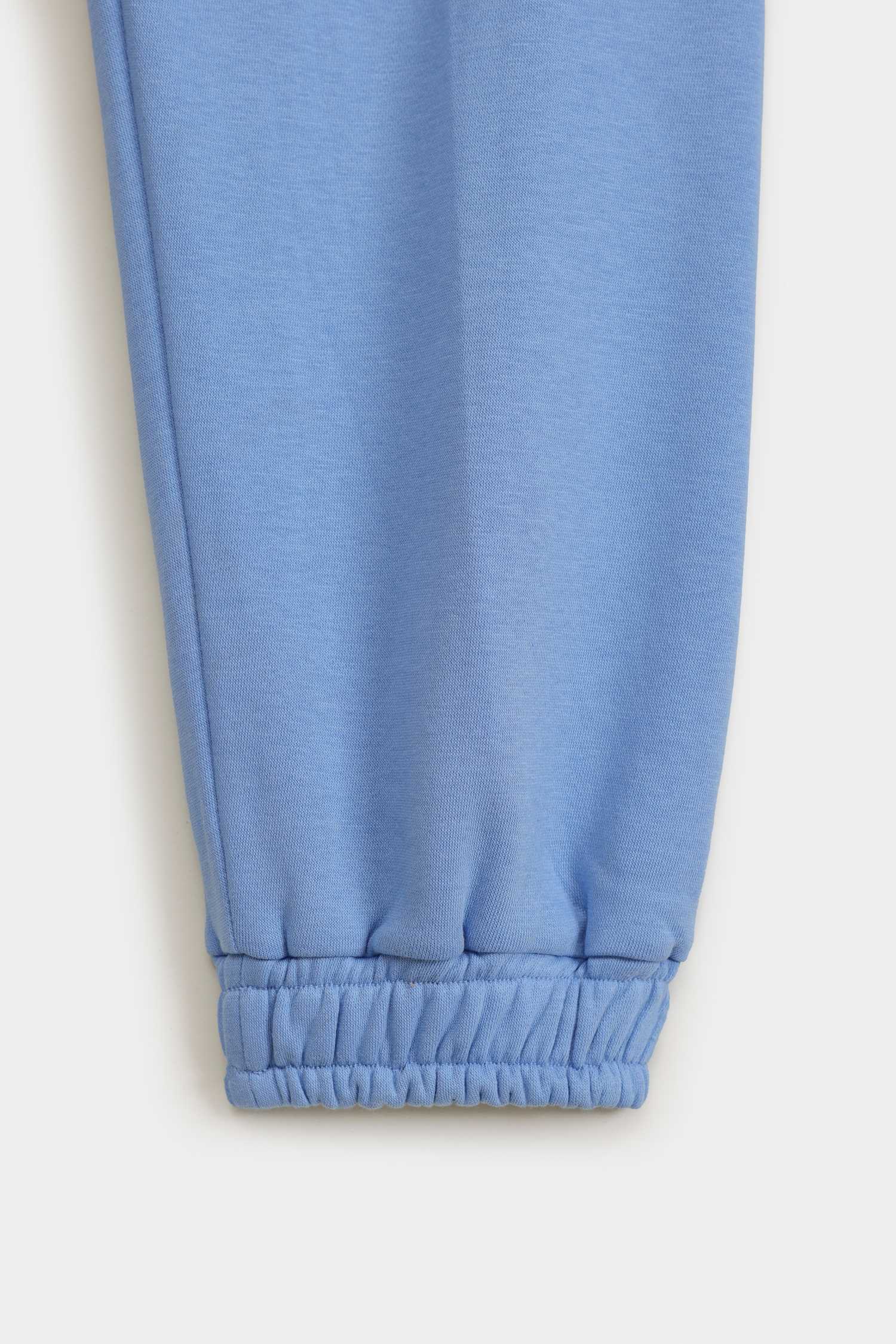 Blue Straight Fit Chambray Sweatpants - Hustle N Holla