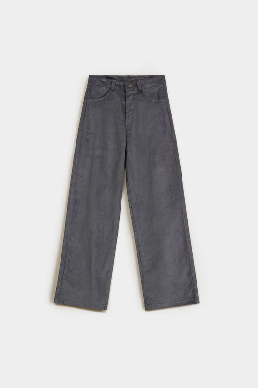 Grey Straight Fit Corduroy Chino Pants - Hustle N Holla