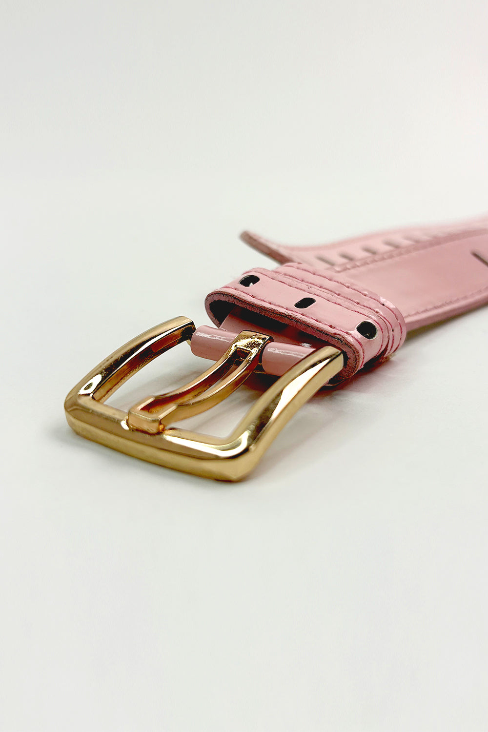 Baby Pink Faux Leather Minor Fault Belt - Hustle N Holla