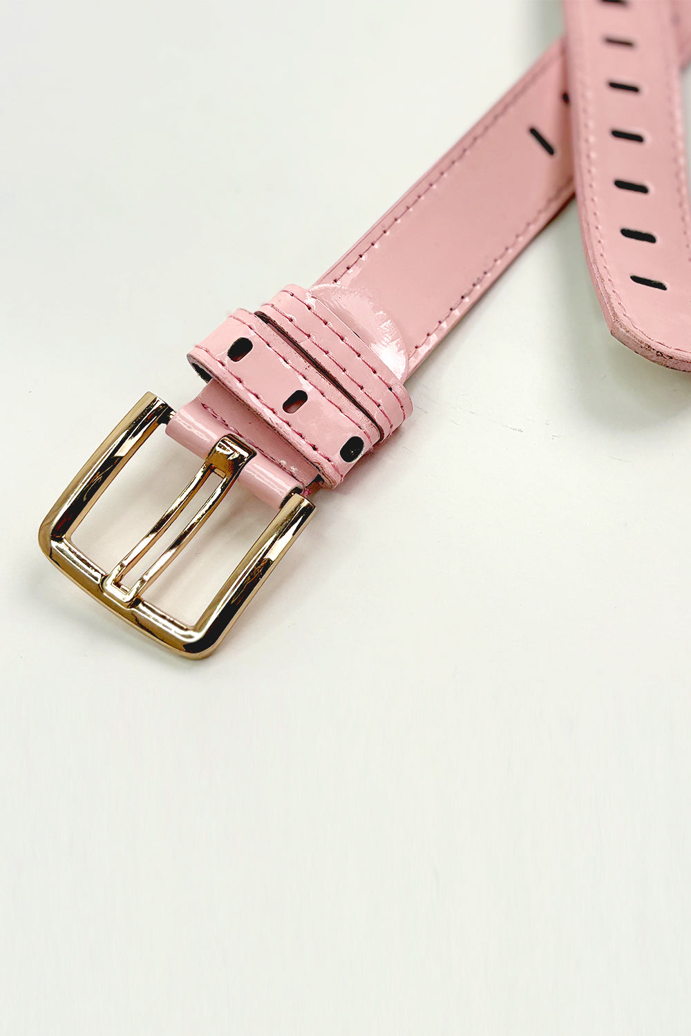 Baby Pink Faux Leather Minor Fault Belt - Hustle N Holla