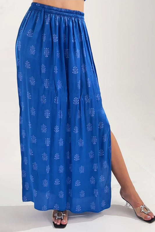 Royal Blue Long Skirt - Hustle N Holla