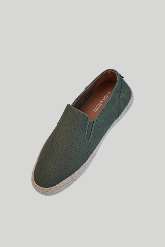 Olive Textured Espadrillas