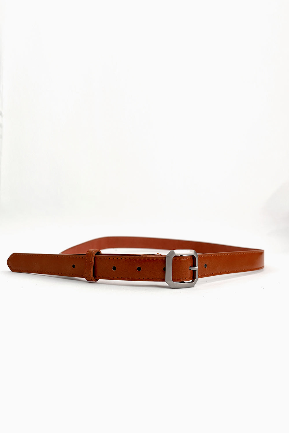 Camel Brown Faux Leather Minor Fault Belt - Hustle N Holla