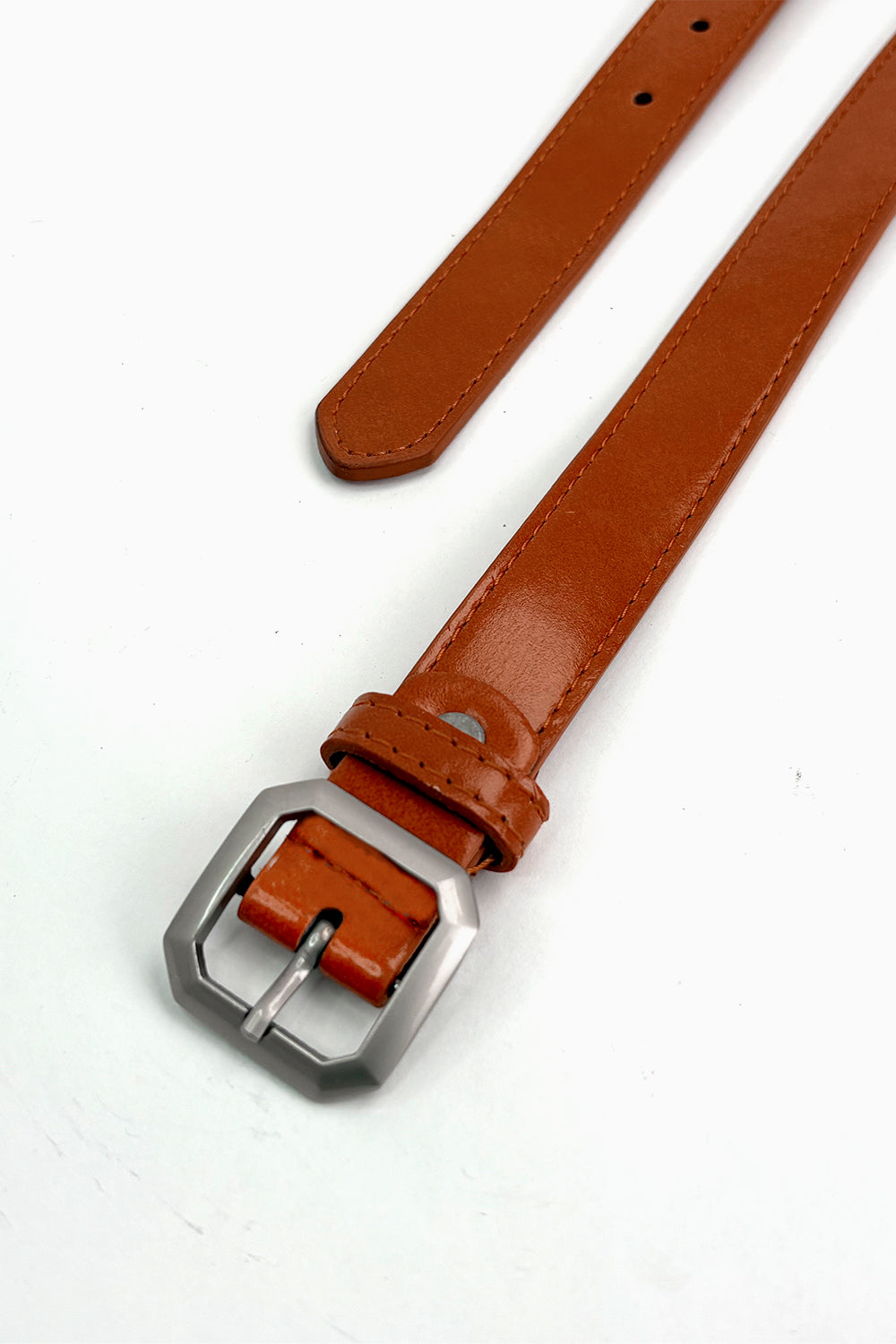 Camel Brown Faux Leather Minor Fault Belt - Hustle N Holla