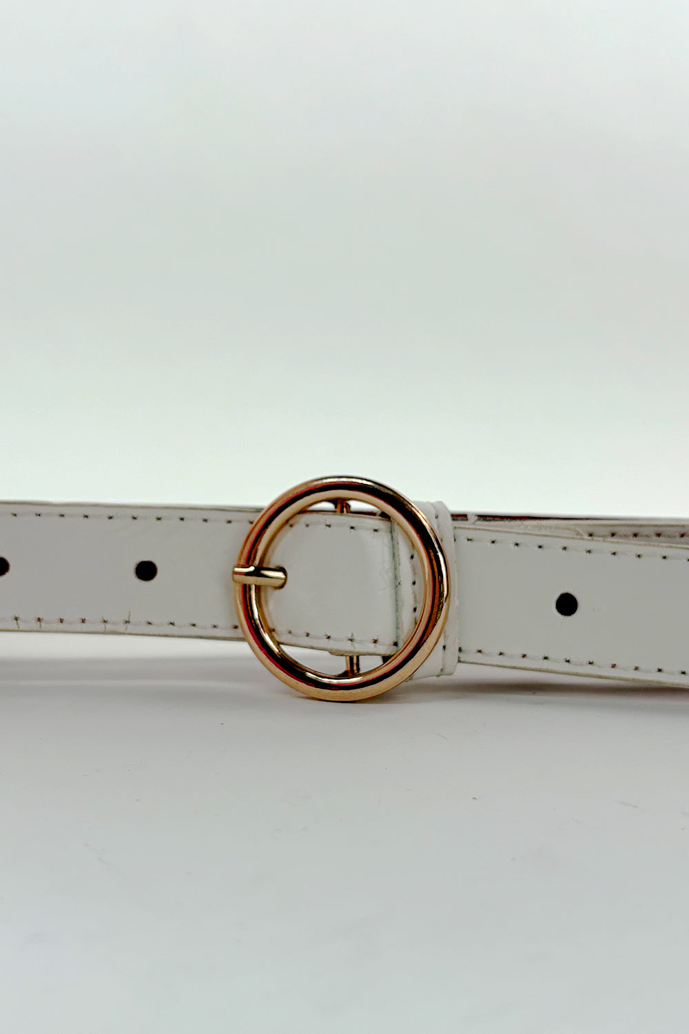 White Faux Leather Minor Fault Belt - Hustle N Holla