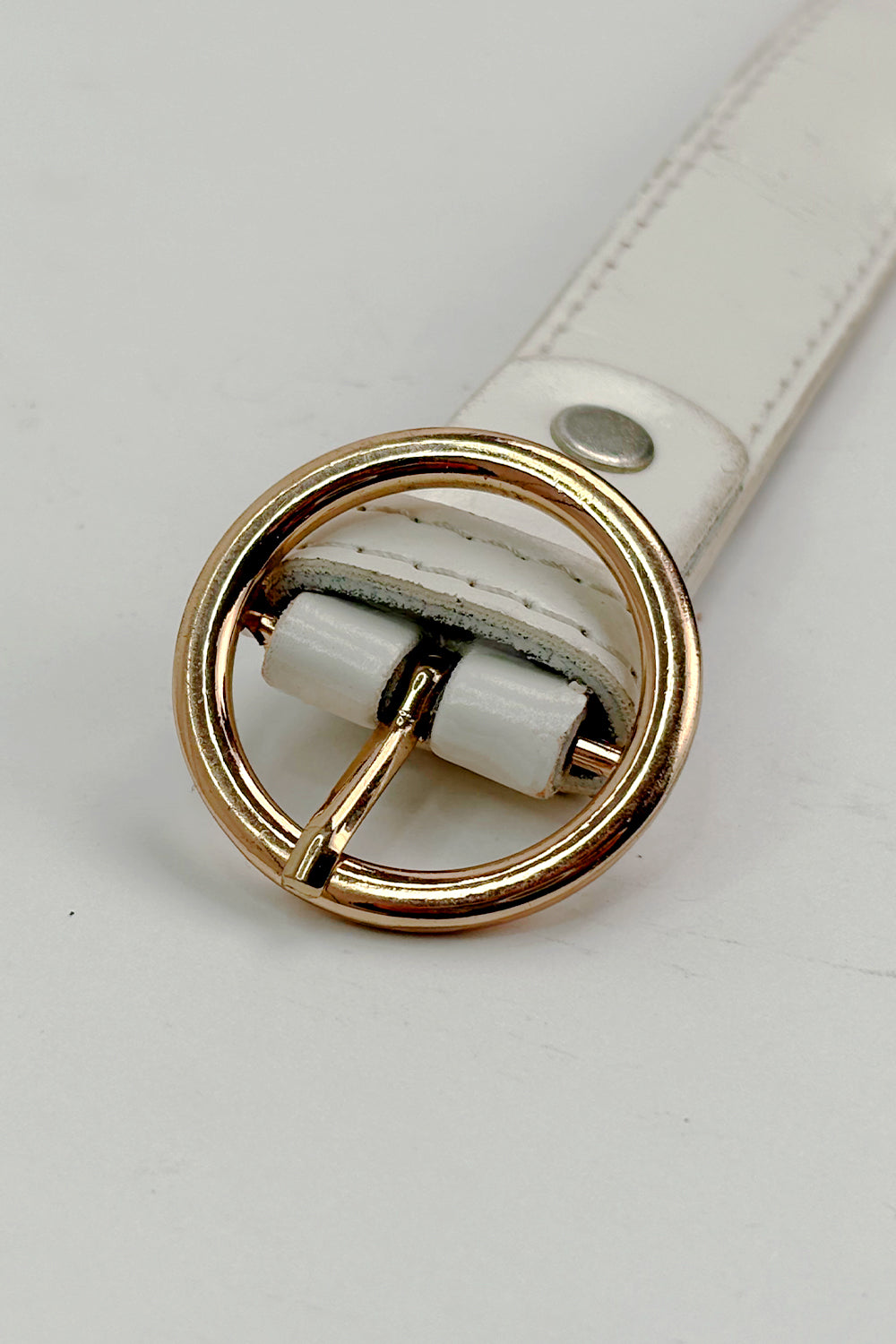 White Faux Leather Minor Fault Belt - Hustle N Holla