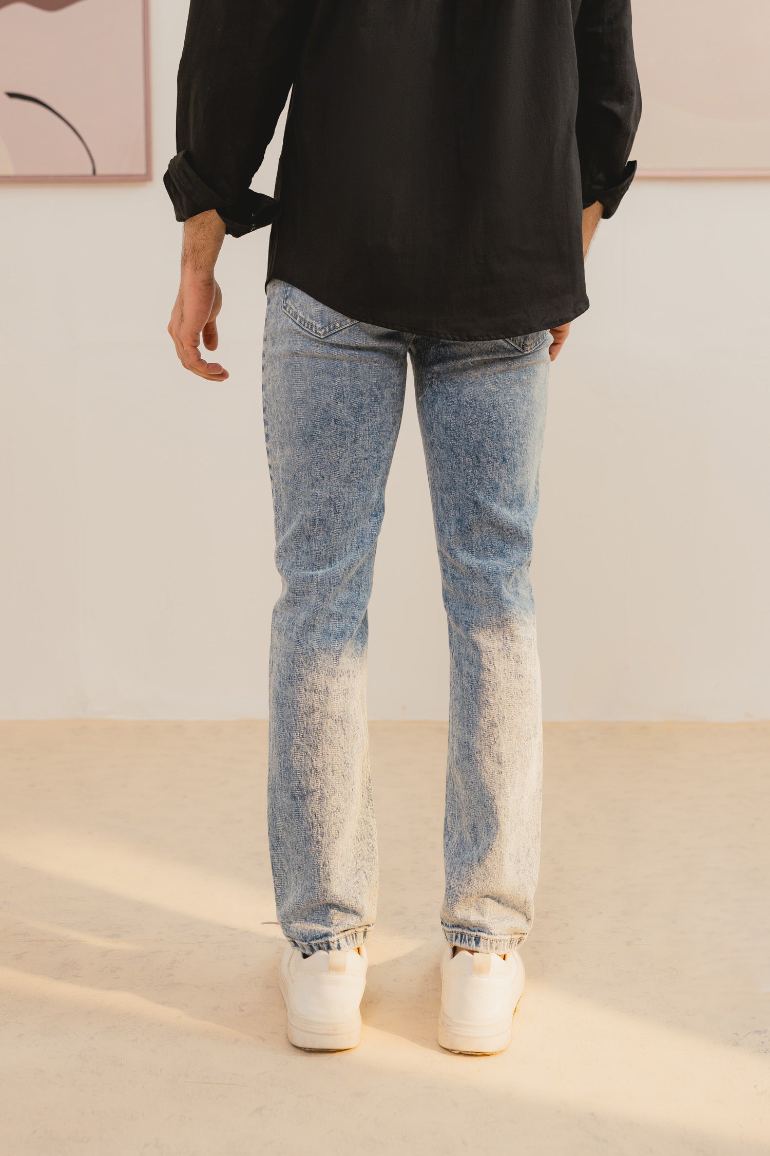 Acid Blue Denim Jeans - Hustle N Holla
