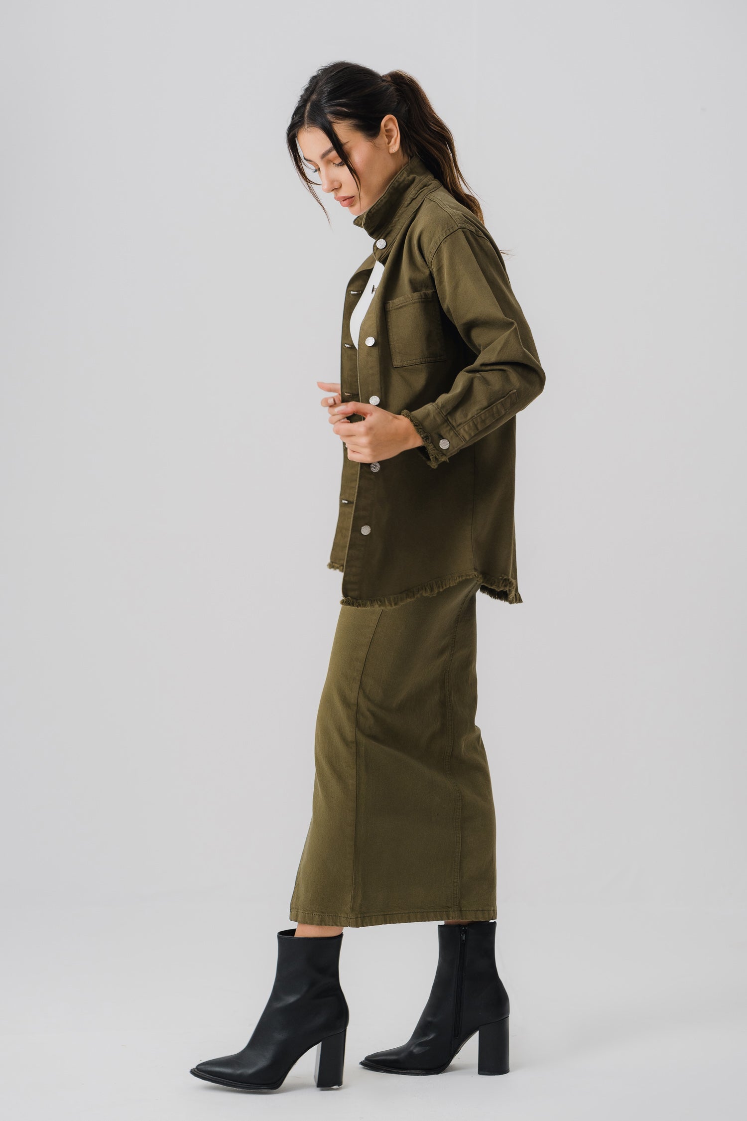 Olive Green Skirt - Hustle N Holla