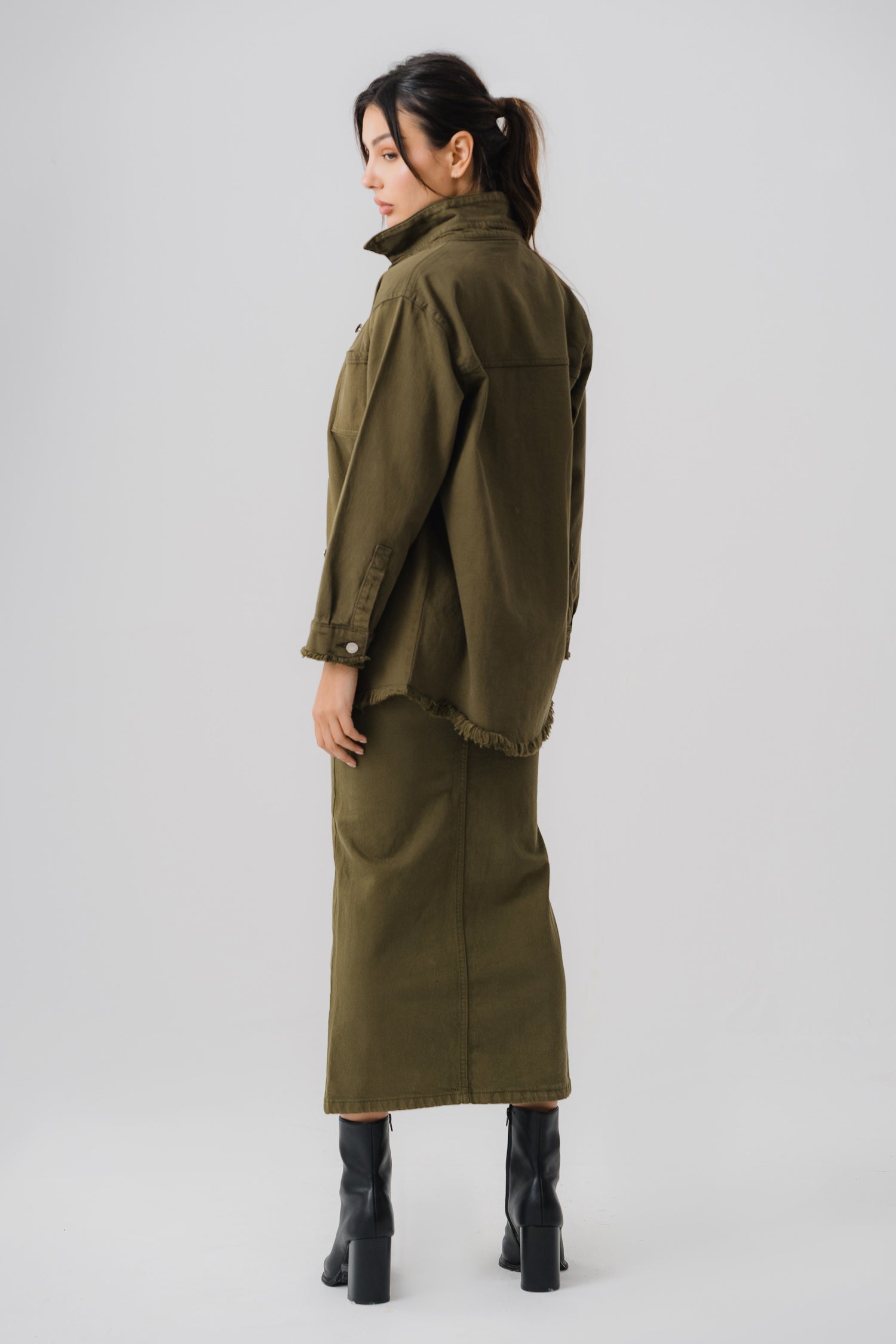 Olive Green Skirt - Hustle N Holla
