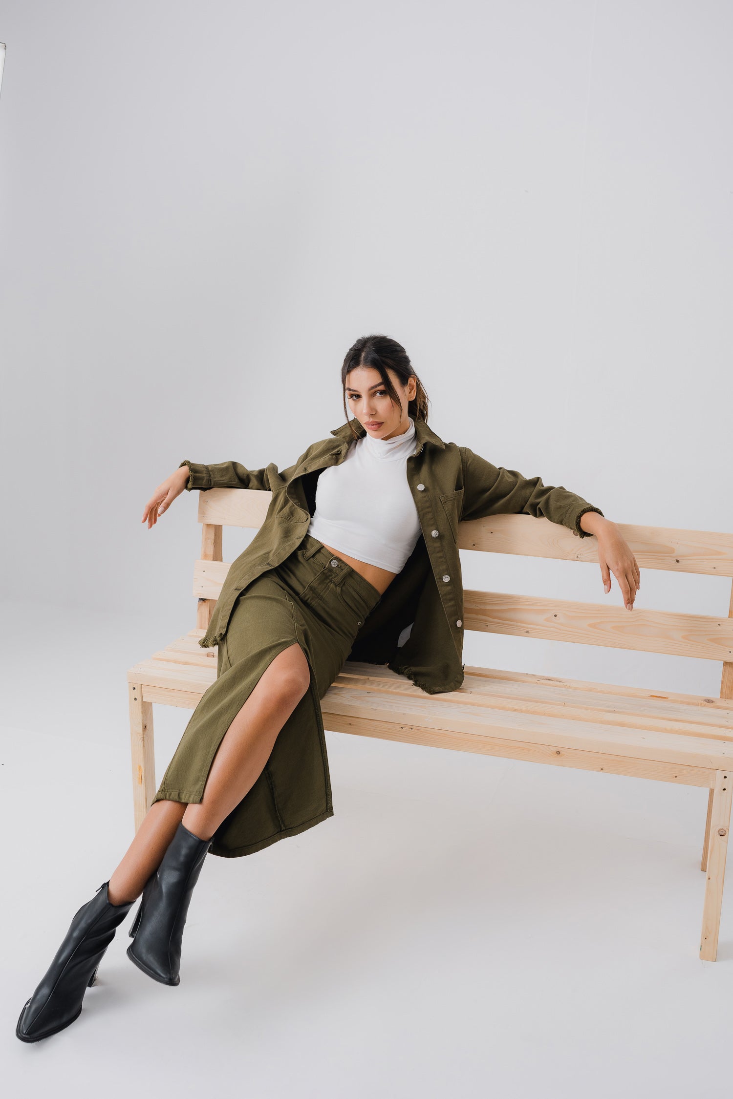 Olive Green Skirt - Hustle N Holla