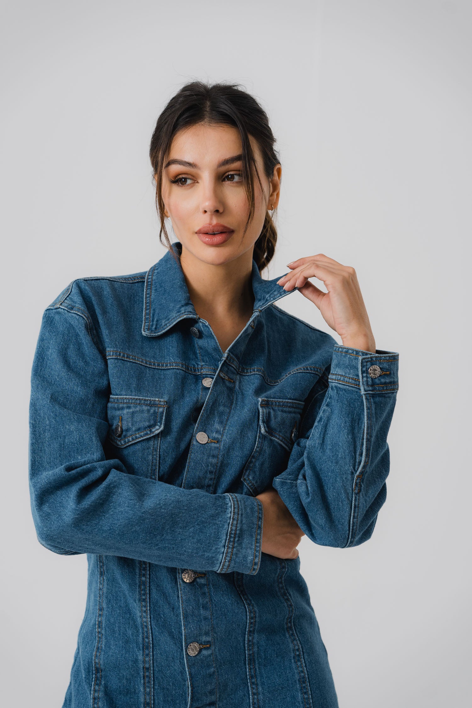 Azure Blue Denim Dress - Hustle N Holla