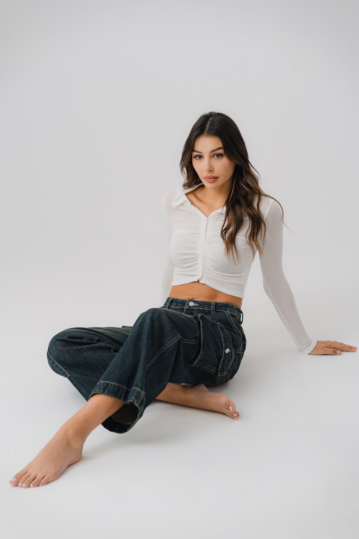 Vintage Wash Cargo Jeans - Hustle N Holla