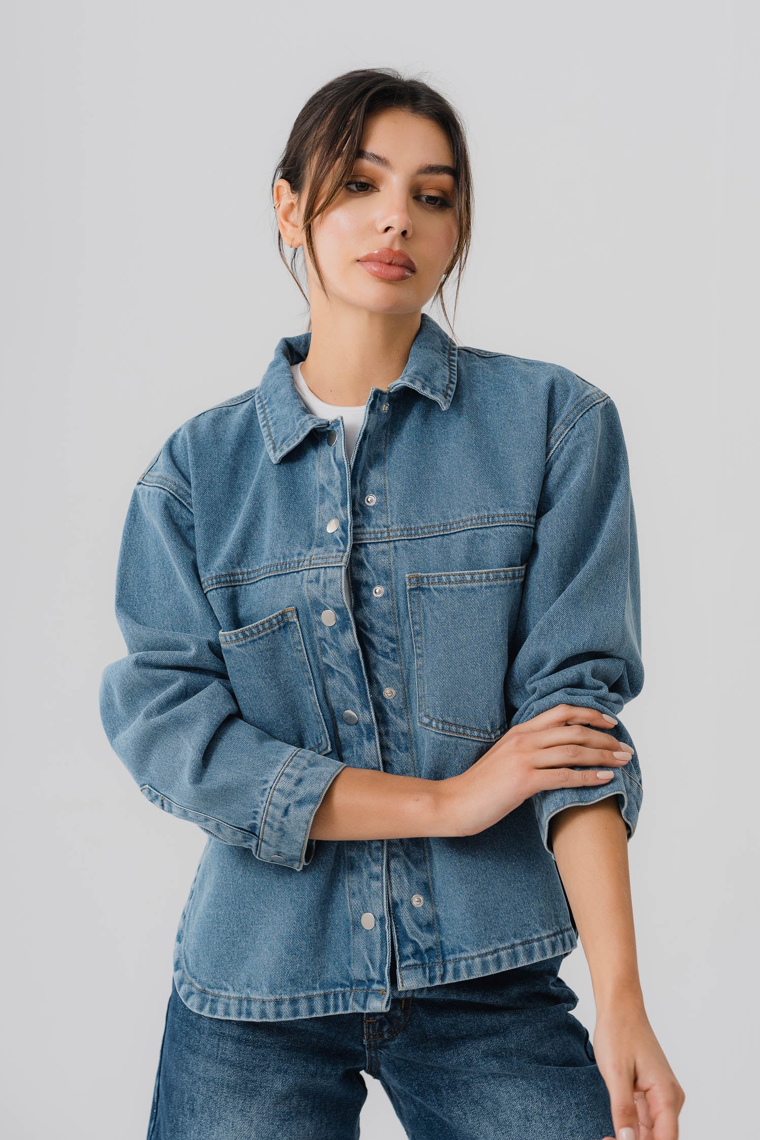 Blue Denim Shirt - Hustle N Holla