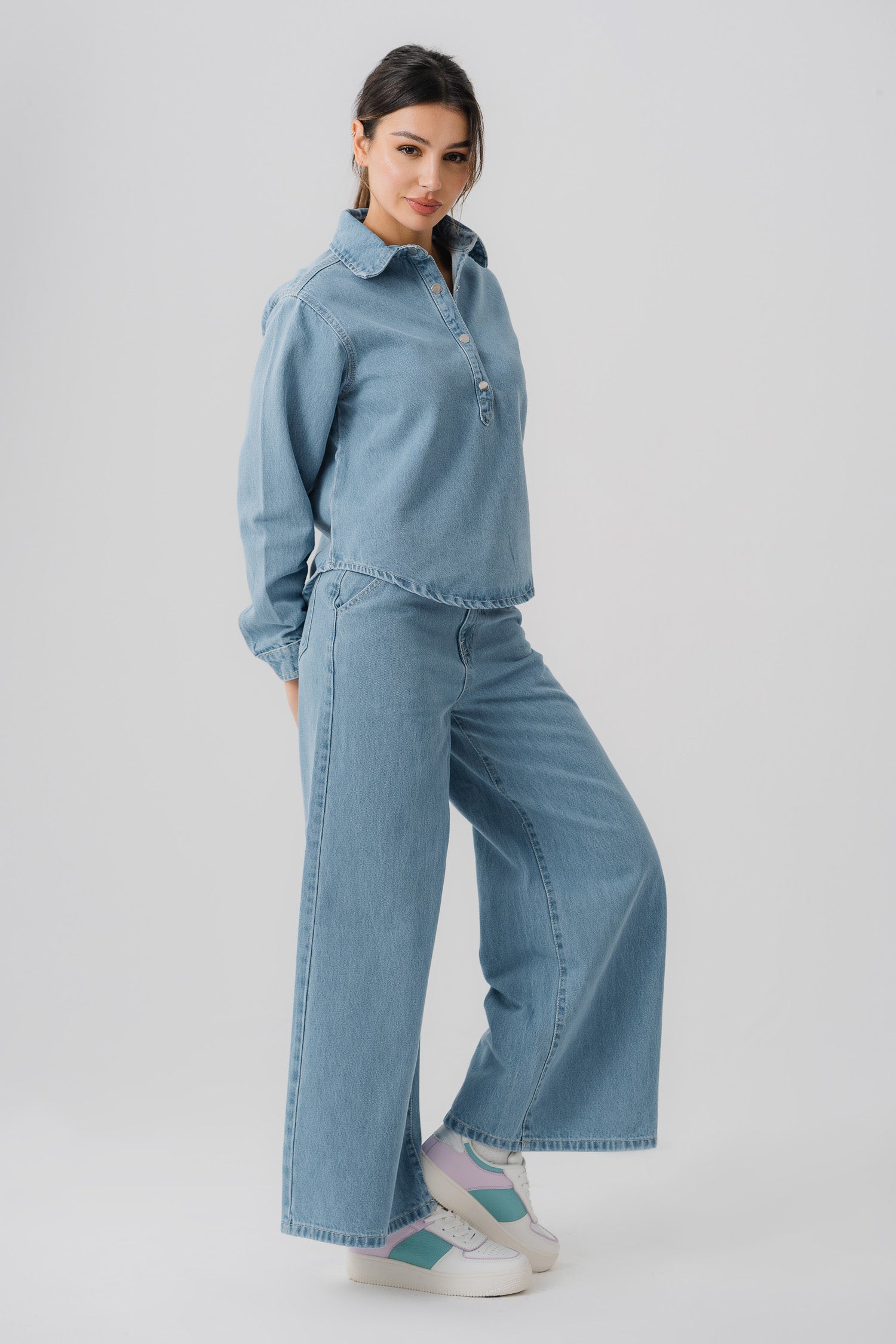 Classic Blue Denim Co-ord Set - Hustle N Holla