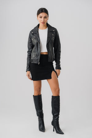Black Short Denim Skirt - Hustle N Holla