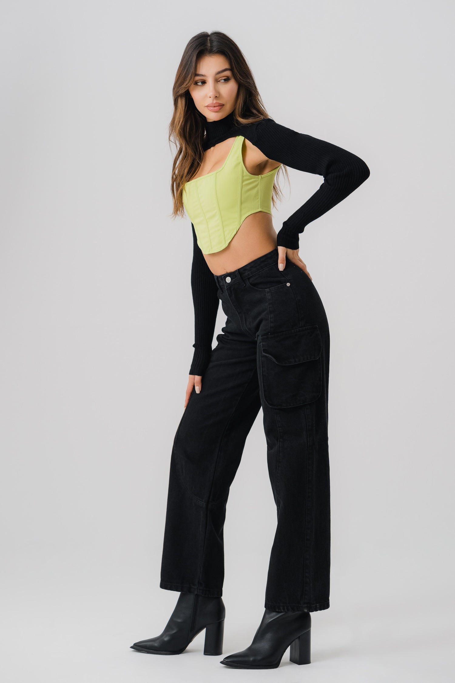 Black Cargo Pocket Jeans - Hustle N Holla
