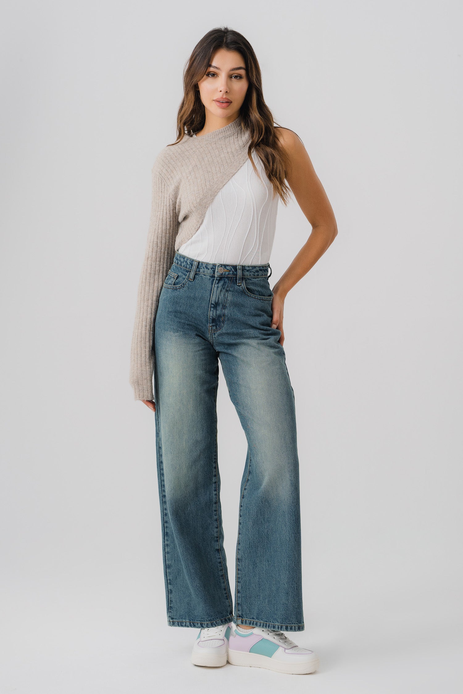 Shaded Vintage Denim Jeans - Hustle N Holla