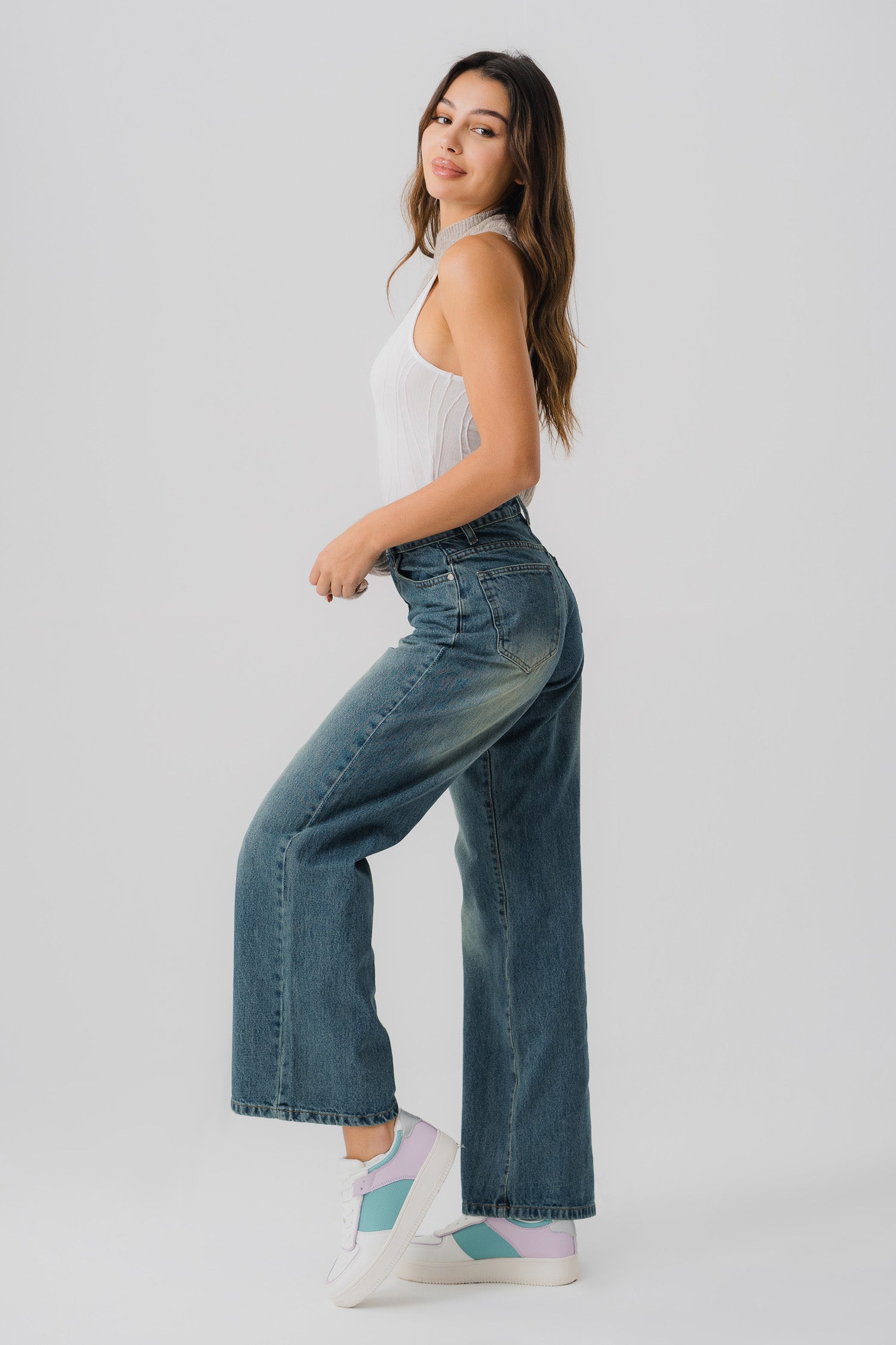 Shaded Vintage Denim Jeans - Hustle N Holla