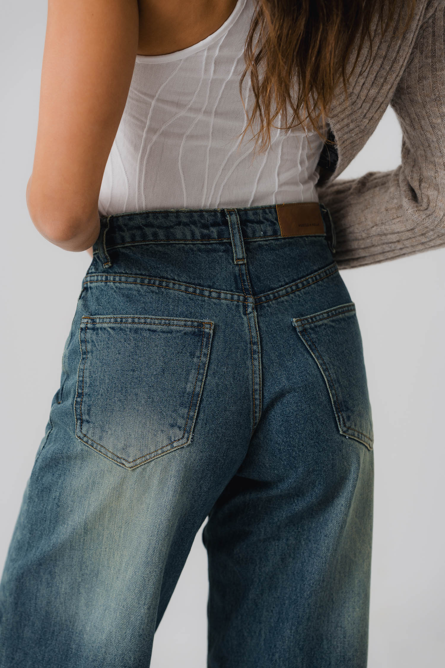 Shaded Vintage Denim Jeans - Hustle N Holla