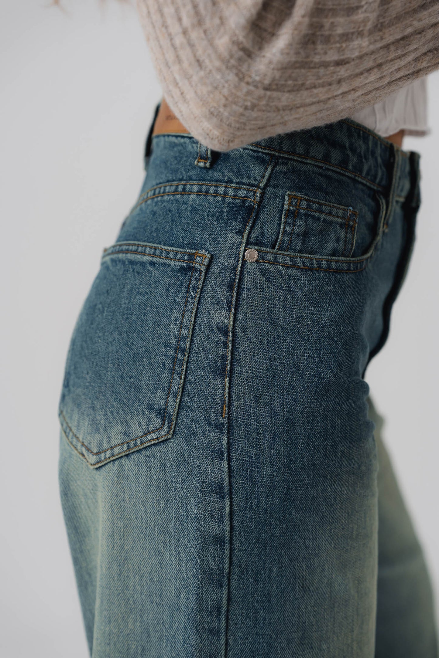 Shaded Vintage Denim Jeans