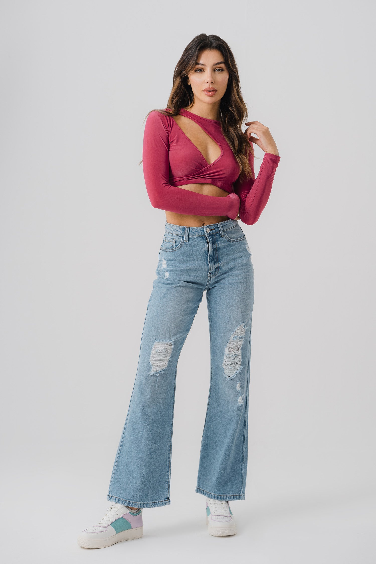 Mid Blue Straight Fit Jeans - Hustle N Holla