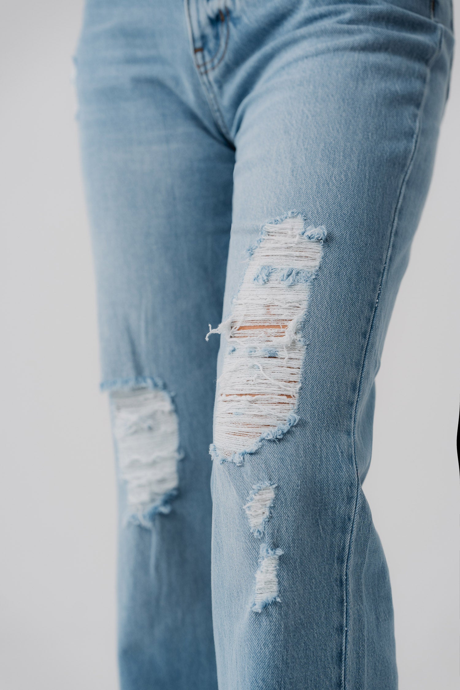 Mid Blue Straight Fit Jeans - Hustle N Holla