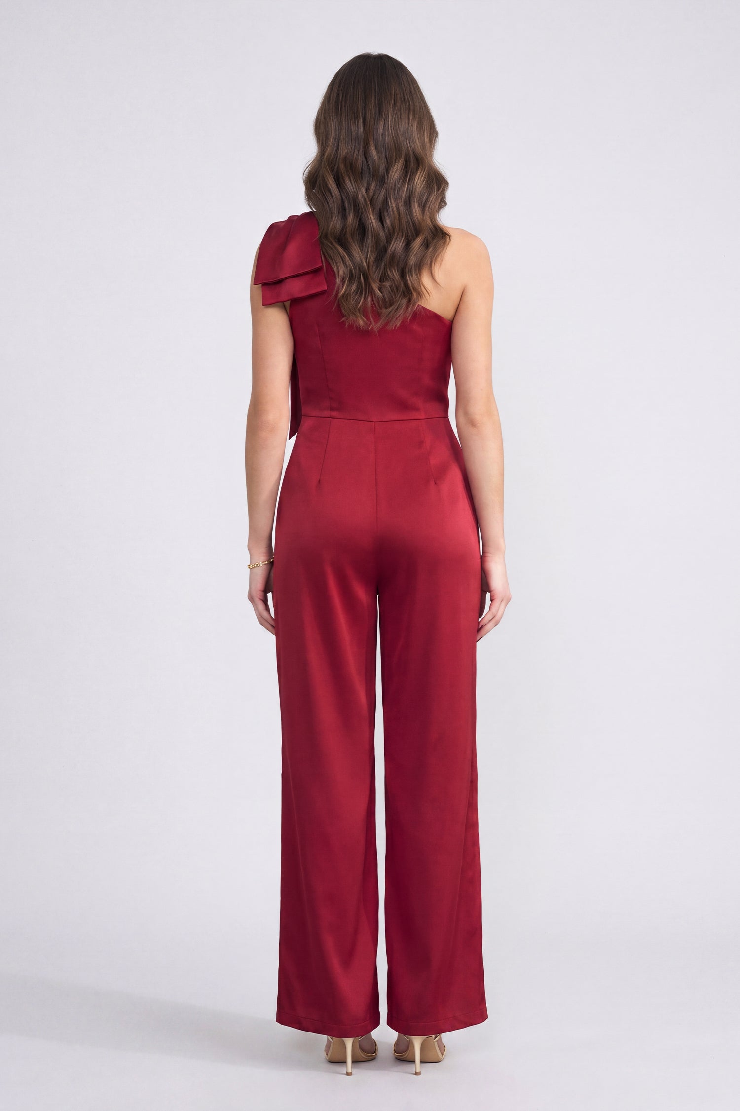 Wine Red Off Shoulder Wide Leg Jumpsuit - Hustle N Holla