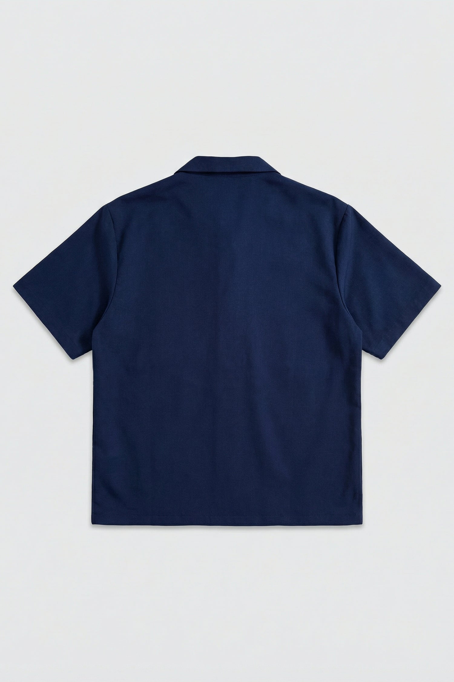 Navy Linen Blend Short Sleeves Shirts - Hustle N Holla