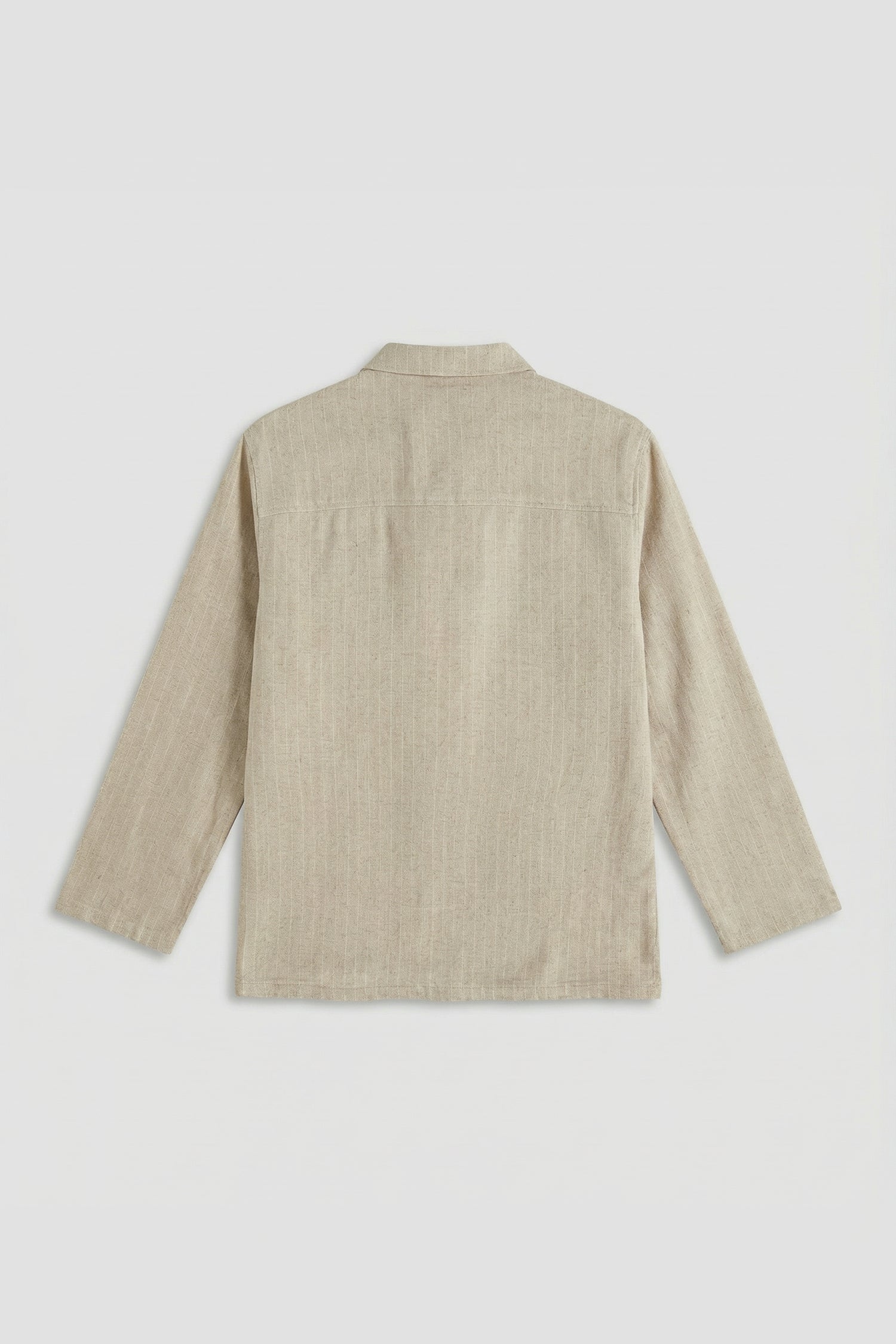 Cream Linen Blend Long Sleeves Minor Fault Shirt - Hustle N Holla