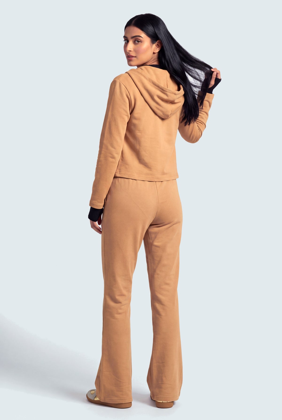 Beige Flared Sweatpants - Hustle N Holla