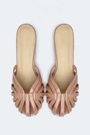 Beige Nude Cage Kitten Heels - Hustle N Holla